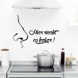 Wandtattoos für küche - Wandtattoo deko zitat Kochen Hier riecht es lecker ! - ambiance-sticker.com