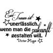 Wandtattoos sprüche - Wandtattoo zitat Ein traum ist - Victor Hugo - ambiance-sticker.com