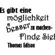 Wandtattoos sprüche - Wandtattoo zitat Es gibte eine möglichkeit - Thomas Edison - ambiance-sticker.com