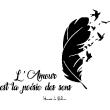 Wandtattoo zitat L'amour est la poèsie ... Honoré de Balzac - ambiance-sticker.com