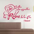 Wandtattoos sprüche - Wandtattoo zitat Les roses de la vie - Ronsard - ambiance-sticker.com