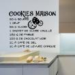 Wandtattoos für küche - Wandtattoo deko zitat Rezept Cookies maison - ambiance-sticker.com
