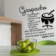 Wandtattoos für küche - Wandtattoo deko zitat Rezept Gaspacho... Régalez - vous! - ambiance-sticker.com