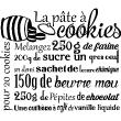 Wandtattoos für küche - Wandtattoo deko zitat Rezept La pâte à cookies - ambiance-sticker.com