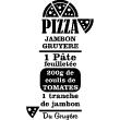 Wandtattoos für küche - Wandtattoo deko zitat Rezept Pizza - jambo, gruyère ... - ambiance-sticker.com