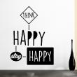 Wandtattoos sprüche - Wandtattoo zitat Think happy stay happy - ambiance-sticker.com