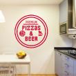 Wandtattoos für küche - Wandtattoo Premium pizzas & beer - ambiance-sticker.com