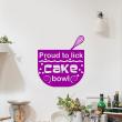 Wandtattoos für küche - Wandtattoo Proud to lick cake bowl - ambiance-sticker.com