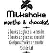 Wandtattoos für küche - Wandtattoo Küche Rezept Milkshake menthe & chocolat - ambiance-sticker.com