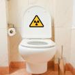 Wandtattoos WC - Wandtattoo Gefahr, Strahlung! - ambiance-sticker.com