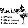 Wandtattoos für küche - Wandtattoo deko Blue lagoon-Cocktail - ambiance-sticker.com