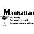 Wandtattoos für küche - Wandtattoo deko Manhattan-Cocktail - ambiance-sticker.com