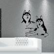 Zwei Husky Hund - ambiance-sticker.com