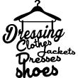 Wandtattoo Dressing clothes jackets dresses shoes - ambiance-sticker.com