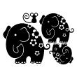 Wandtattoos kinderzimmer - Wandtattoo Lustige Elefanten - ambiance-sticker.com