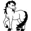 Wandtattoos kinderzimmer - Wandtattoo kind süßes Pony - ambiance-sticker.com