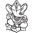 Wandtattoos Ethnisch design - Wandtattoo Ethnisch Elefanten-Yoga - ambiance-sticker.com
