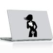 PC und MAC Laptop Folie - Sticker Eva und ein Apfel - ambiance-sticker.com