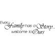 Wandtattoos sprüche - Wandtattoo Every family has a story... welcome to ours - ambiance-sticker.com