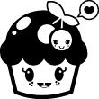 Wandtattoo Abbildung auf einem Muffin - ambiance-sticker.com
