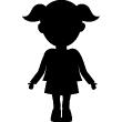 Wandtattoos kinderzimmer - Wandtattoo kleines Mädchen Silhouette - ambiance-sticker.com