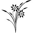 Wandtattoos blume - Wandtattoo Blüten mit langen Stielen - ambiance-sticker.com