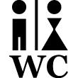 Wandtattoos für Türen - Wandtattoo Tür Mann und Frau - WC - ambiance-sticker.com