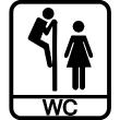 Wandtattoos für Türen - Wandtattoo Tür Mann und Frau in einer Toilette - ambiance-sticker.com