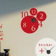 Uhren Wandtattoos - Wandtattoo deko mit Zahlen in Kreisen - ambiance-sticker.com