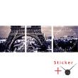 Uhren Wandtattoos - Wandtattoo Tour Eiffel Paris Stadt - ambiance-sticker.com