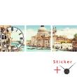 Uhren Wandtattoos - Wandtattoo Blick auf die Stadt Venedig - ambiance-sticker.com