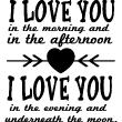 Wandtattoo I love you in the morning - ambiance-sticker.com
