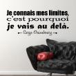 Wandtattoos sprüche - Wandtattoo Je connais mes limites - Serge Gainsbourg - ambiance-sticker.com