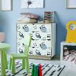 Wandtattoos Kindermöbel Kindermöbel Aufkleber Pandas auf dem Mond - ambiance-sticker.com