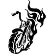 Wandtattoos kontur - Wandtattoo Motorrad auf Feuer - ambiance-sticker.com