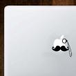 PC & MAC Laptop Folie - Sticker Schnurrbart und Monokel - ambiance-sticker.com