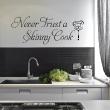 Wandtattoos für küche - Wandtattoo deko Trust cook Never skinny - ambiance-sticker.com