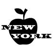 Wandtattoo New York und Apfel - ambiance-sticker.com