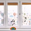 Blackout-Aufkleber- Verdunklungs- und Sichtschutzaufkleber für Fenster 100 x 40 cm glückliche Tiere weggeflogen - ambiance-sticker.com
