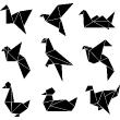 Wandtattoos kinderzimmer - Wandtattoo Origami-Vögel - ambiance-sticker.com