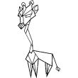 Wandtattoos kinderzimmer - Wandtattoo Origami Giraffe - ambiance-sticker.com