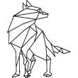 Wandtattoos kinderzimmer - Wandtattoo Origami Wolf - ambiance-sticker.com