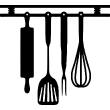 Wandtattoos für küche - Wandtattoo deko Essen Vorbereitung Werkzeuge - ambiance-sticker.com