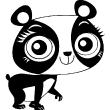 Wandtattoos kinderzimmer - Wandtattoo Panda mit einem großen Kopf - ambiance-sticker.com