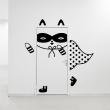 Wandtattoos für Türen - Wandtattoo Tür  Groß maskierte Katze - ambiance-sticker.com