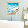 Wandtattoos für Türen - Wandtattoo Tür Badezimmer Zen Strand - ambiance-sticker.com