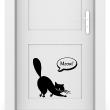Wandtattoos für Türen - Wandtattoo Tür Grüße von der Katze - ambiance-sticker.com