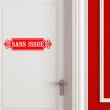 Wandtattoos für Türen - Wandtattoo Tür Sans issue - ambiance-sticker.com