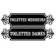 Wandtattoos WC - Wandtattoo türen Toiletten Messieurs - Toilettes Dames - ambiance-sticker.com