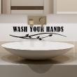 Wandtattoos badezimmer - Wandtatoo Bad zitat  wash your hands - ambiance-sticker.com